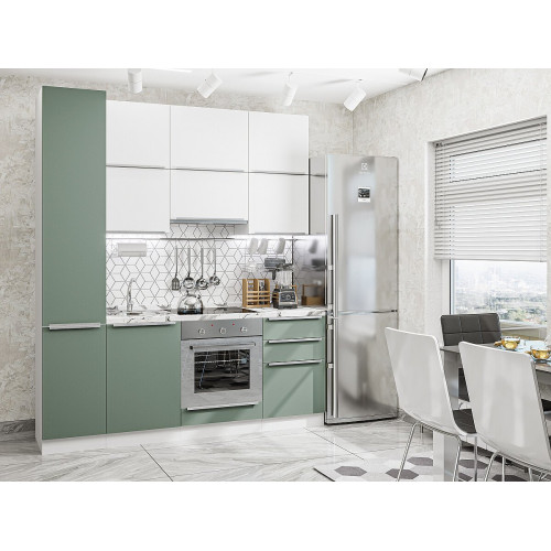 Фьюжн-06 Silky White/Silky Mint Белый (2340*2000*600)