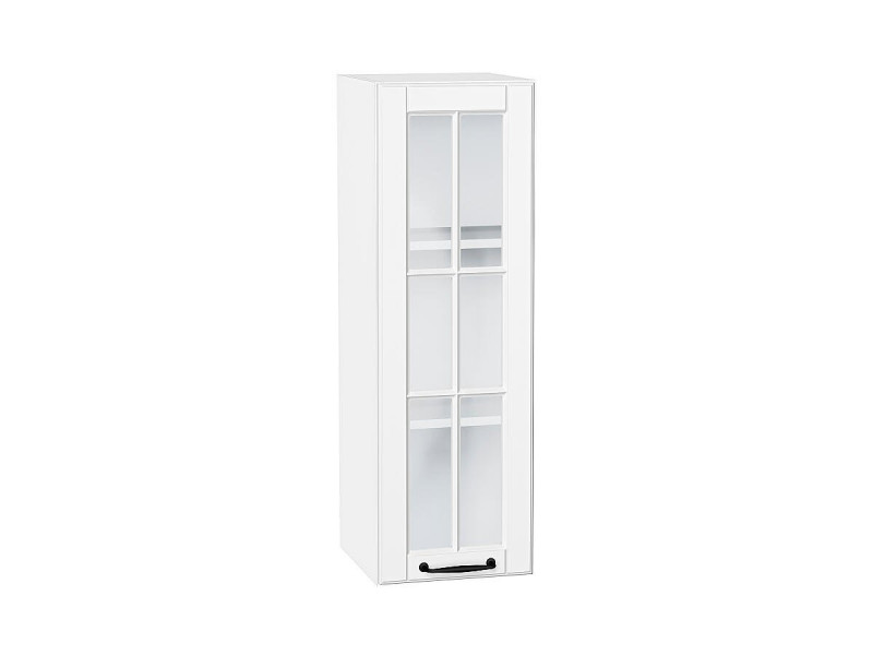 920*300* Шкаф верхний с 1-ой остекленной дверцей Дублин Special White