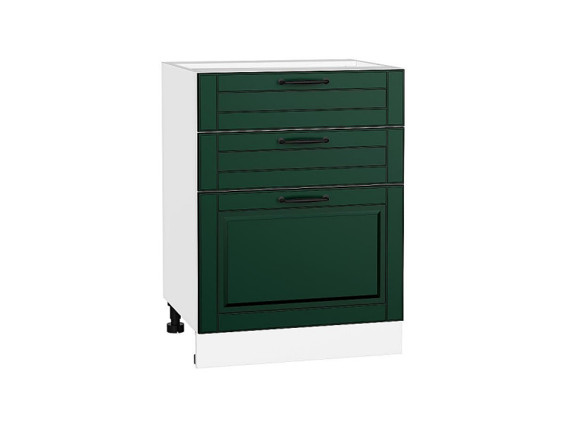 816*600* Шкаф нижний с 3-мя ящиками Дублин Special Green