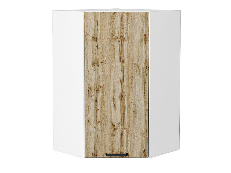 920*600*600 Шкаф верхний угловой Флэт Wotan Oak 2S Белый