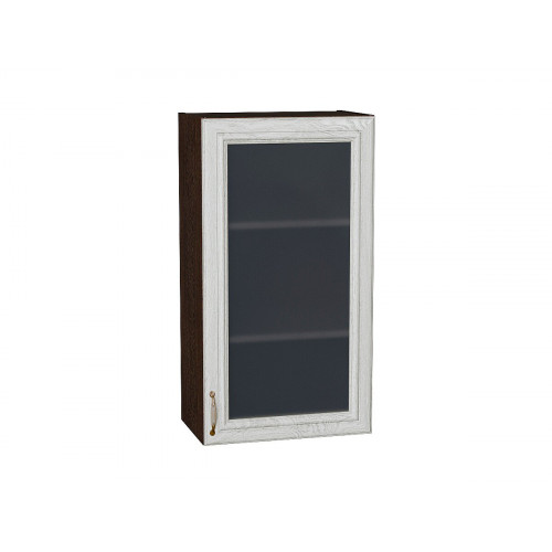 920*500* Шкаф верхний с 1-ой остекленной дверцей Шале White Dreamline Graphite