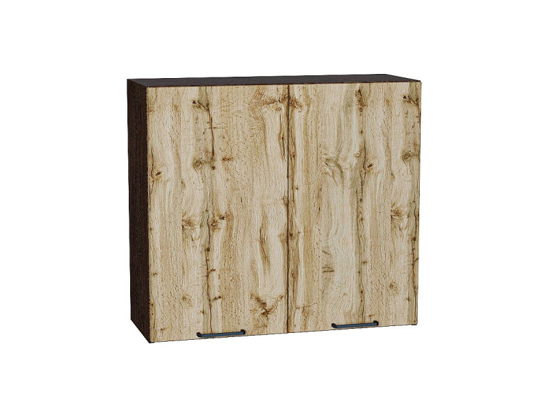 716*800* Шкаф верхний с 2-мя дверцами Флэт Wotan Oak 2S Graphite