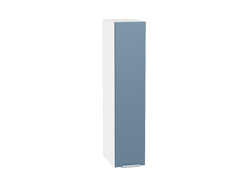 920*200* Шкаф верхний бутылочница Фьюжн Silky Blue Белый