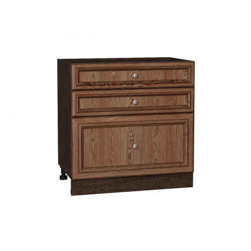 816*800* Шкаф нижний с 3-мя ящиками Шале Brown Dreamline Graphite