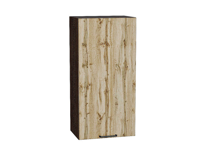 920*500* Шкаф верхний с 1-ой дверцей Флэт Wotan Oak 2S Graphite