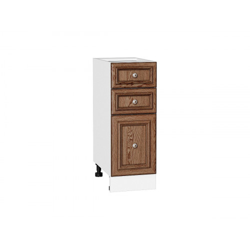 816*300* Шкаф нижний с 3-мя ящиками Шале Brown Dreamline Белый