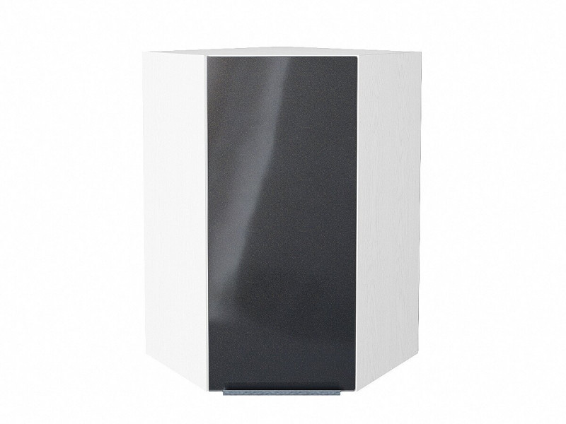 920*600*600 Шкаф верхний угловой Фьюжн Anthracite Белый