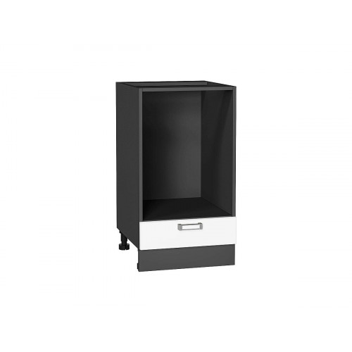 816*450*Шкаф нижний под духовку Лофт White Silk/Graphite