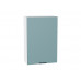920*600* Шкаф верхний с 1-ой дверцей Флэт Grey-green In 2S Белый