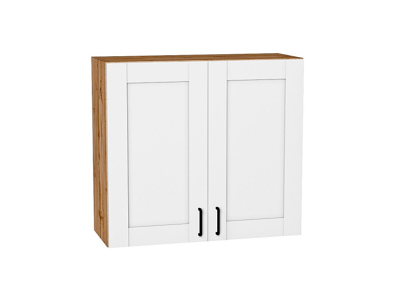 Кухня 716*800*Шкаф верхний с 2-мя дверцами Лофт Super White/Дуб Вотан